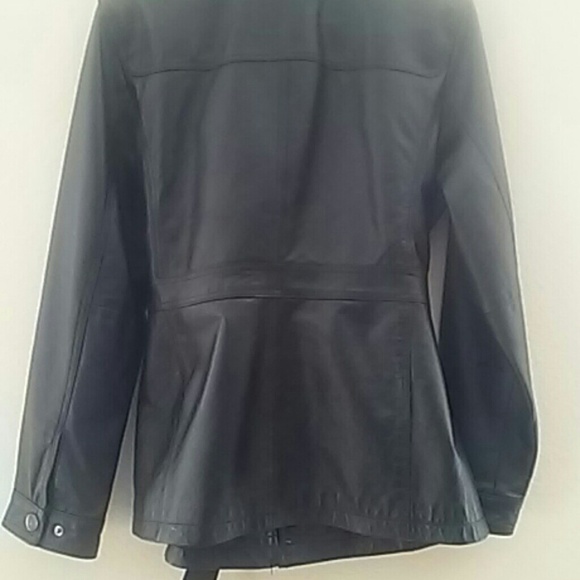 East 5th 100% Genuine Black Leather Jacket Large - Picture 4 of 4